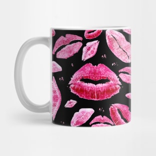 Kisses All Over (Black) Mug